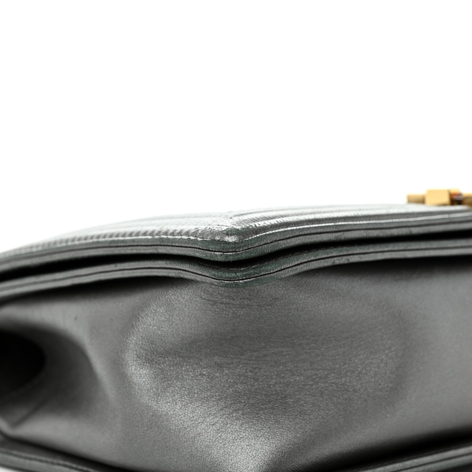 Chanel Metallic Lambskin Embossed Large Boy Cube Flap 9 of 18