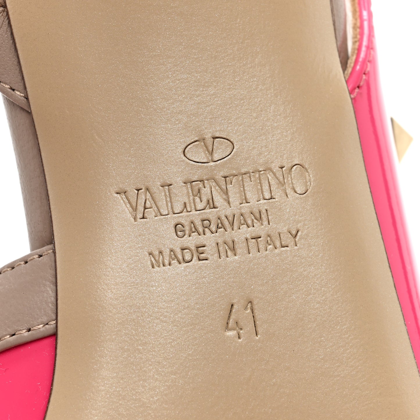 Patent Rockstud Half d'Orsay Slingback 85mm Pumps 41 Peony Poudre