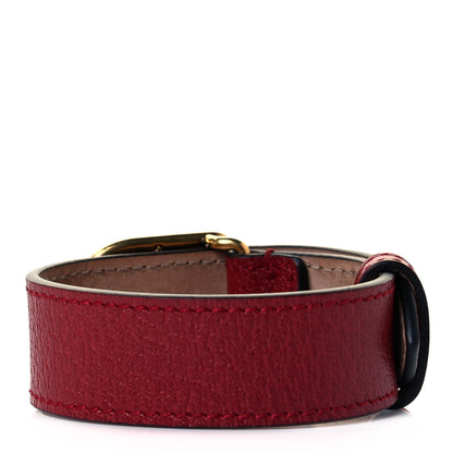 Gucci Calfskin Marmont Double G Bracelet Red 3 of 5