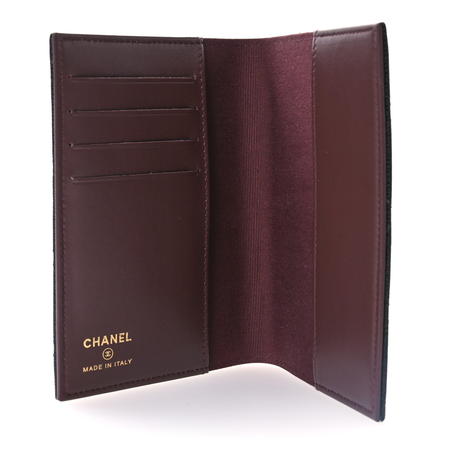 Chanel Iridescent Caviar Quilted Passport Holder Black 5 of 8