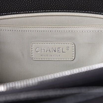 Chanel Metallic Caviar Quilted CC Tote Dark Silver 6 of 15