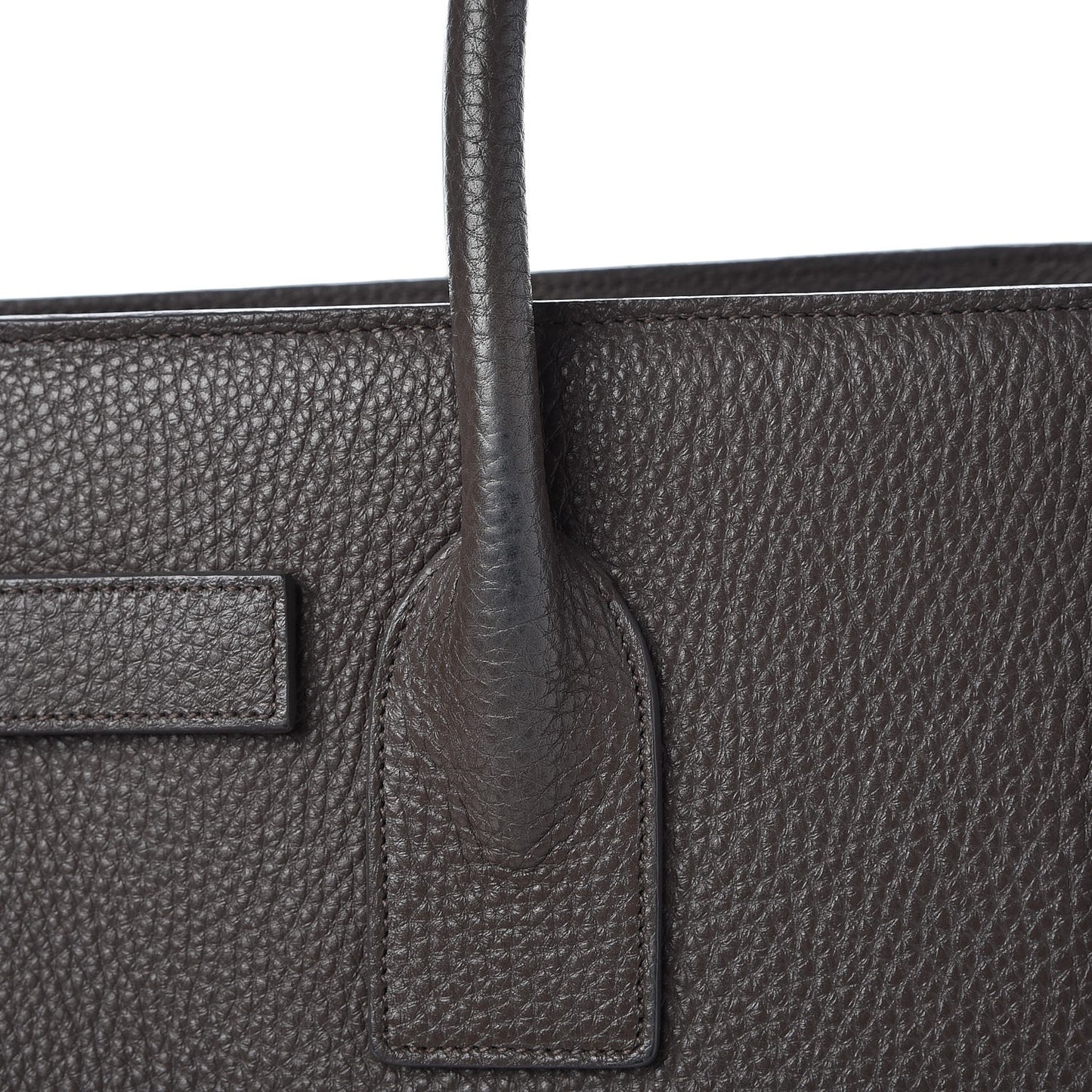 Grained Calfskin Small Sac De Jour Earth