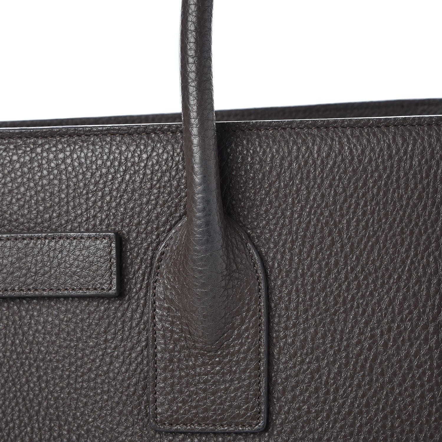 Saint Laurent Grained Calfskin Small Sac De Jour Earth 9 of 13