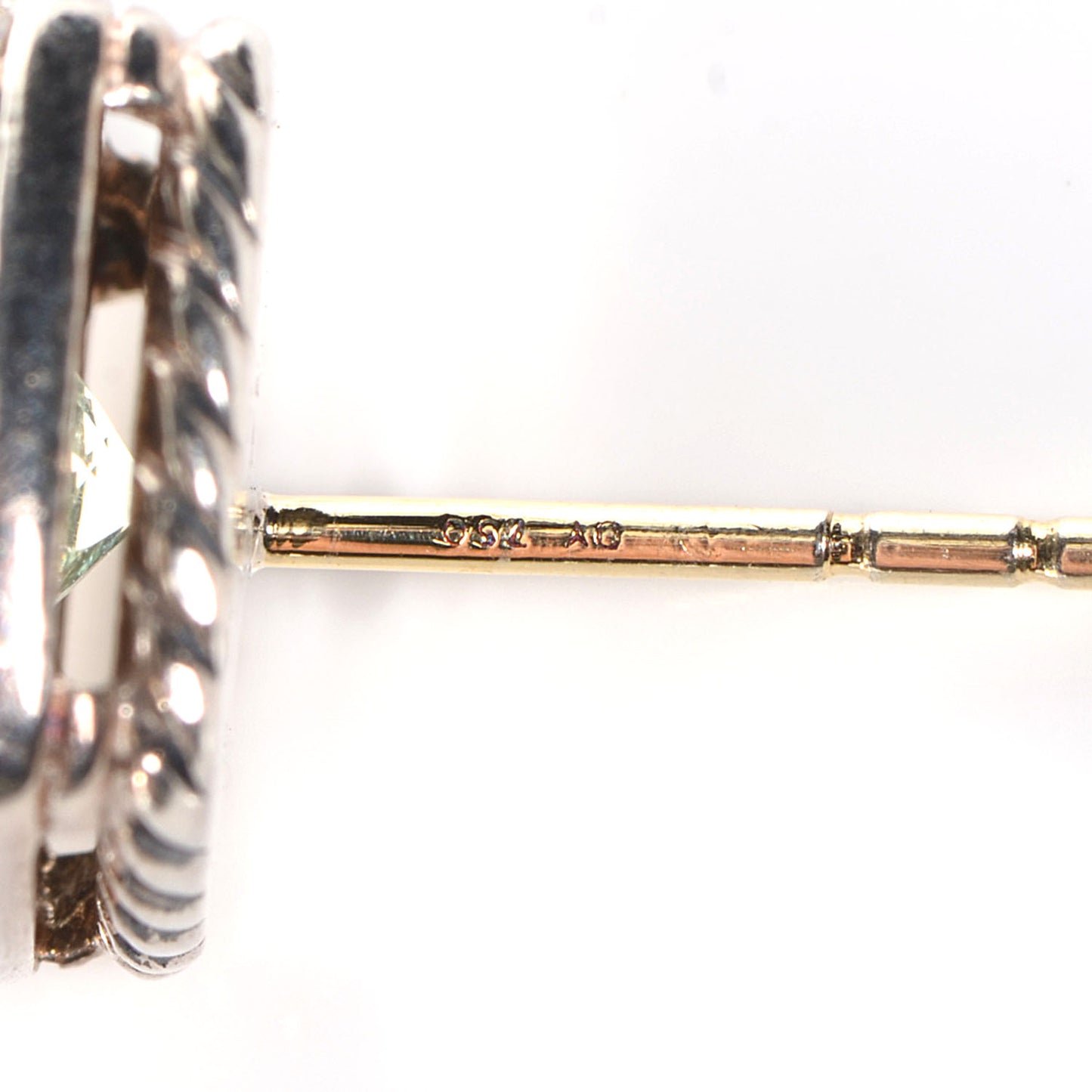 Sterling Silver Diamond Prasiolite 7mm Petite Albion Earrings