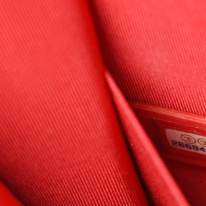 Chanel Calfskin Quilted North South Boy Flap Red 7 of 10