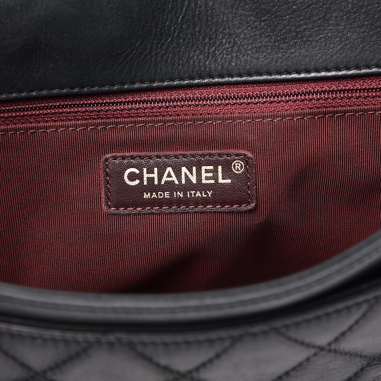 Suede Calfskin Jumbo Happy Stitch Flap Black