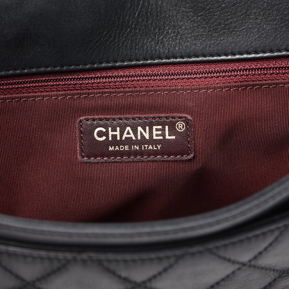 Chanel Suede Calfskin Jumbo Happy Stitch Flap Black 6 of 19
