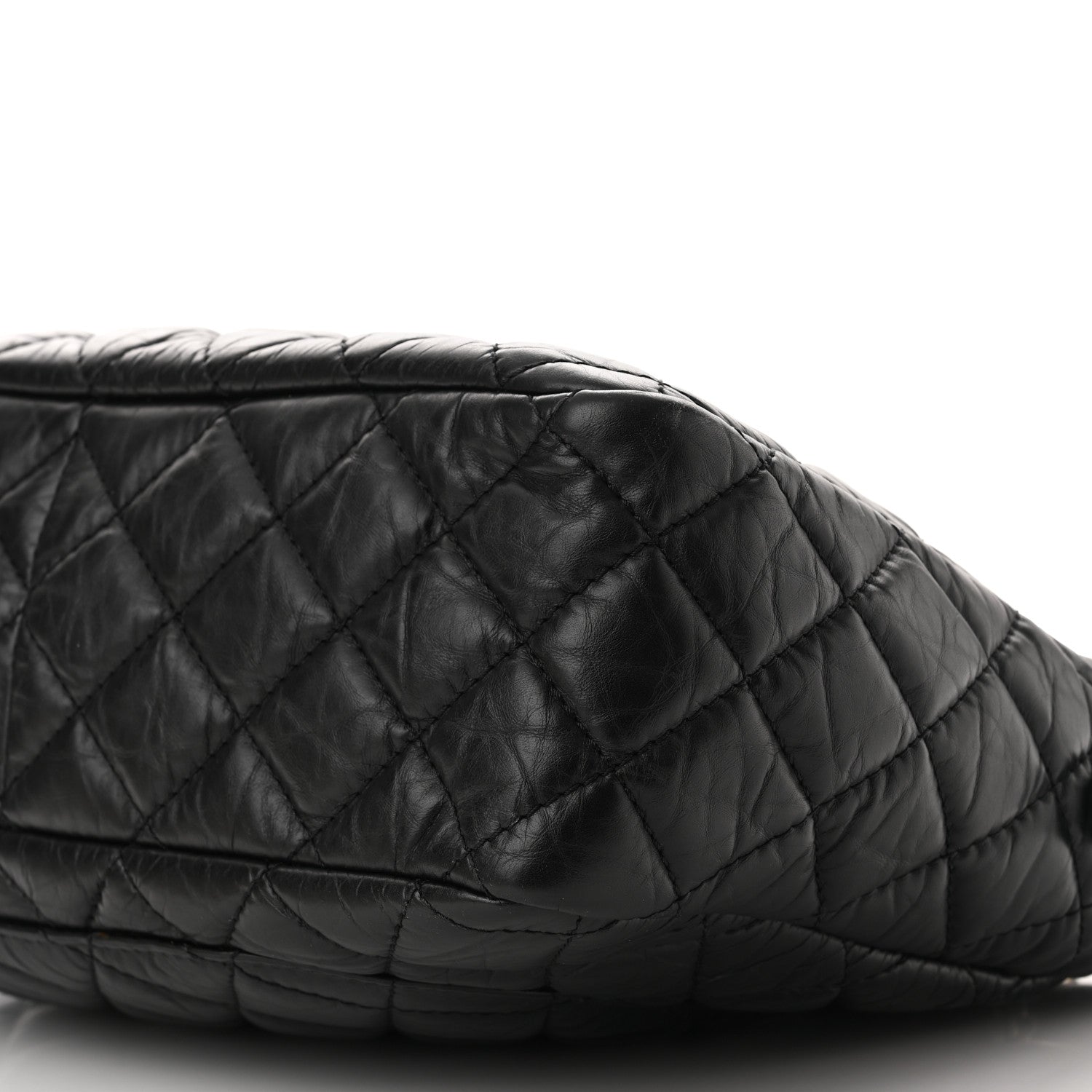 Chanel Aged Calfskin Quilted Large Reissue Camera Case Black 10 of 10
