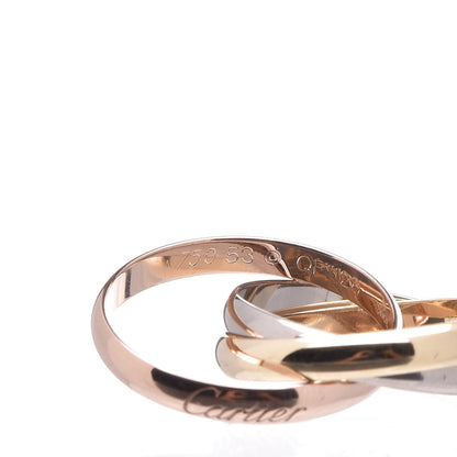 Cartier 18K Pink Yellow White Gold Small Trinity Ring 53 6.25 5 of 5