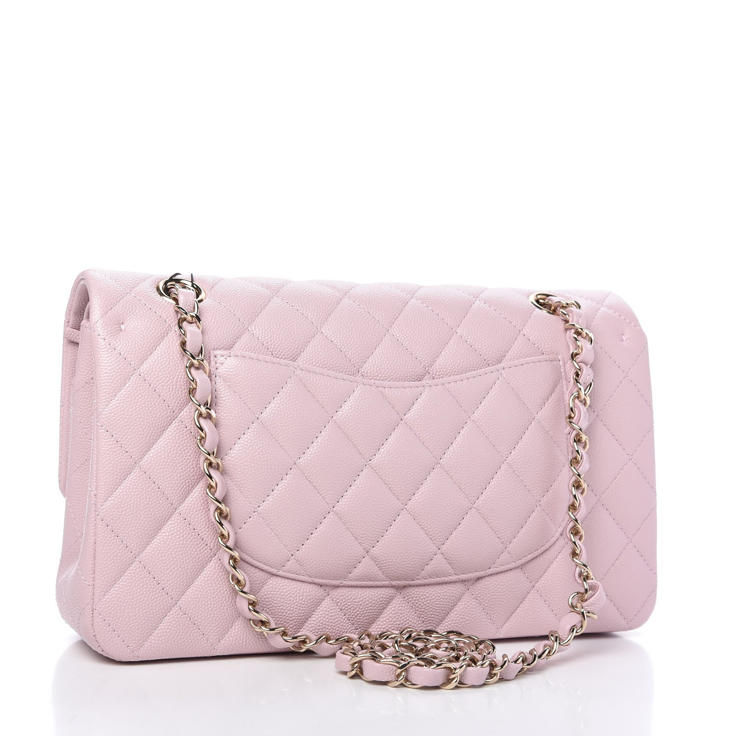 Chanel Caviar Quilted Medium Double Flap Light Pink 3 of 13