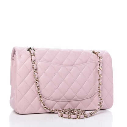 Chanel Caviar Quilted Medium Double Flap Light Pink 3 of 13