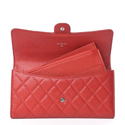 Chanel Caviar Quilted Travel Wallet Red 5 of 11