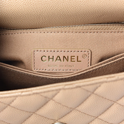 Chanel Caviar Lizard Embossed Quilted Mini Coco Handle Flap Beige 6 of 11