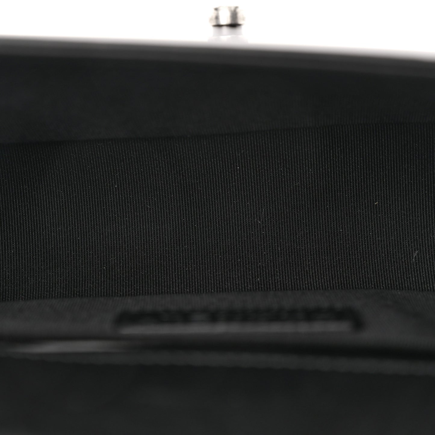 Lambskin Quilted Small Boy Flap Black White