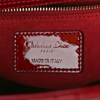 Christian Dior Patent Cannage Small Lady Dior Cherry Red 6 of 8