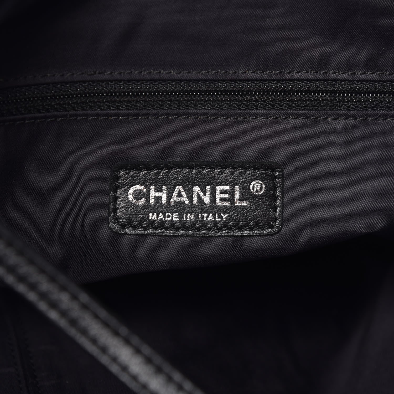 Chanel Coated Canvas Quilted Large Paris Biarritz Tote Black 6 of 9
