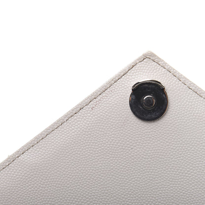 Saint Laurent Grain De Poudre Textured Mixed Matelasse Medium Triquilt Monogram Satchel Porcellana 10 of 13