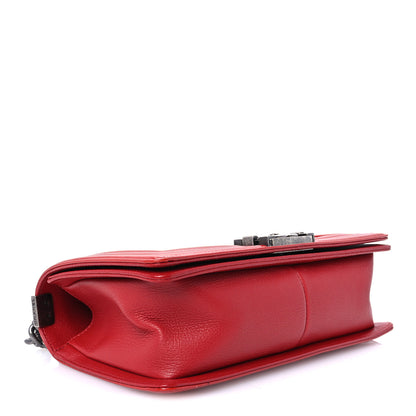 Chanel Goatskin Quilted Patent Medium Duo Boy Flap Red 3 of 10