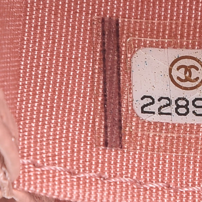 Chanel Caviar Camellia Embossed Zip Coin Purse Pink 7 of 8