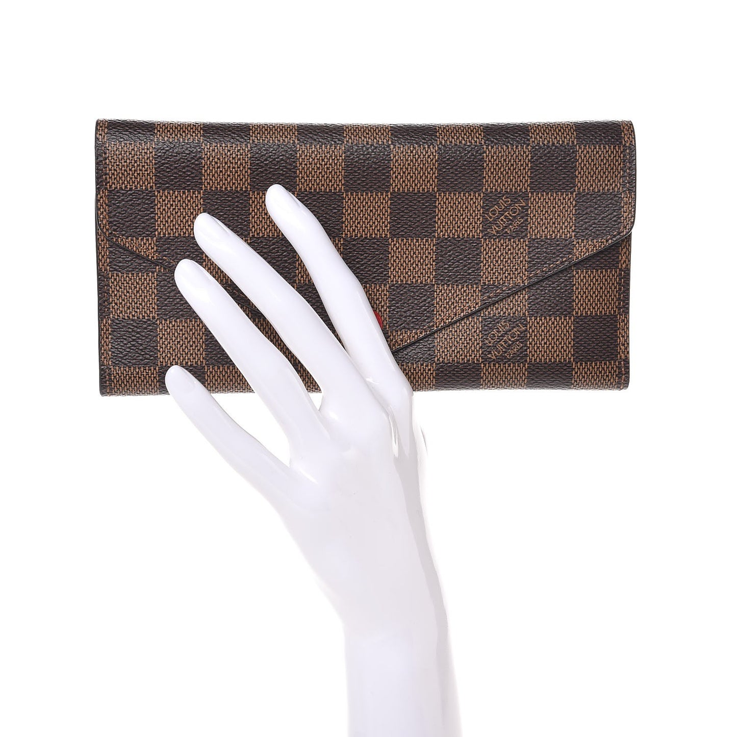 Damier Ebene Josephine Wallet Red