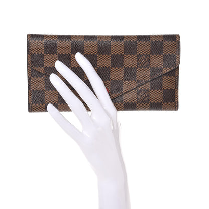 Louis Vuitton Damier Ebene Josephine Wallet Red 2 of 7