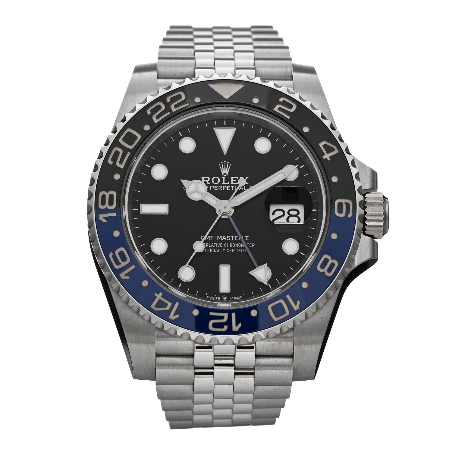 Rolex Stainless Steel 40mm Oyster Perpetual Date GMT Master Ⅱ Batgirl Watch 126710BLNR 1 of 5