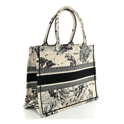 Christian Dior Canvas Zodiac Toile De Jouy Embroidered Medium Book Tote Latte 3 of 11