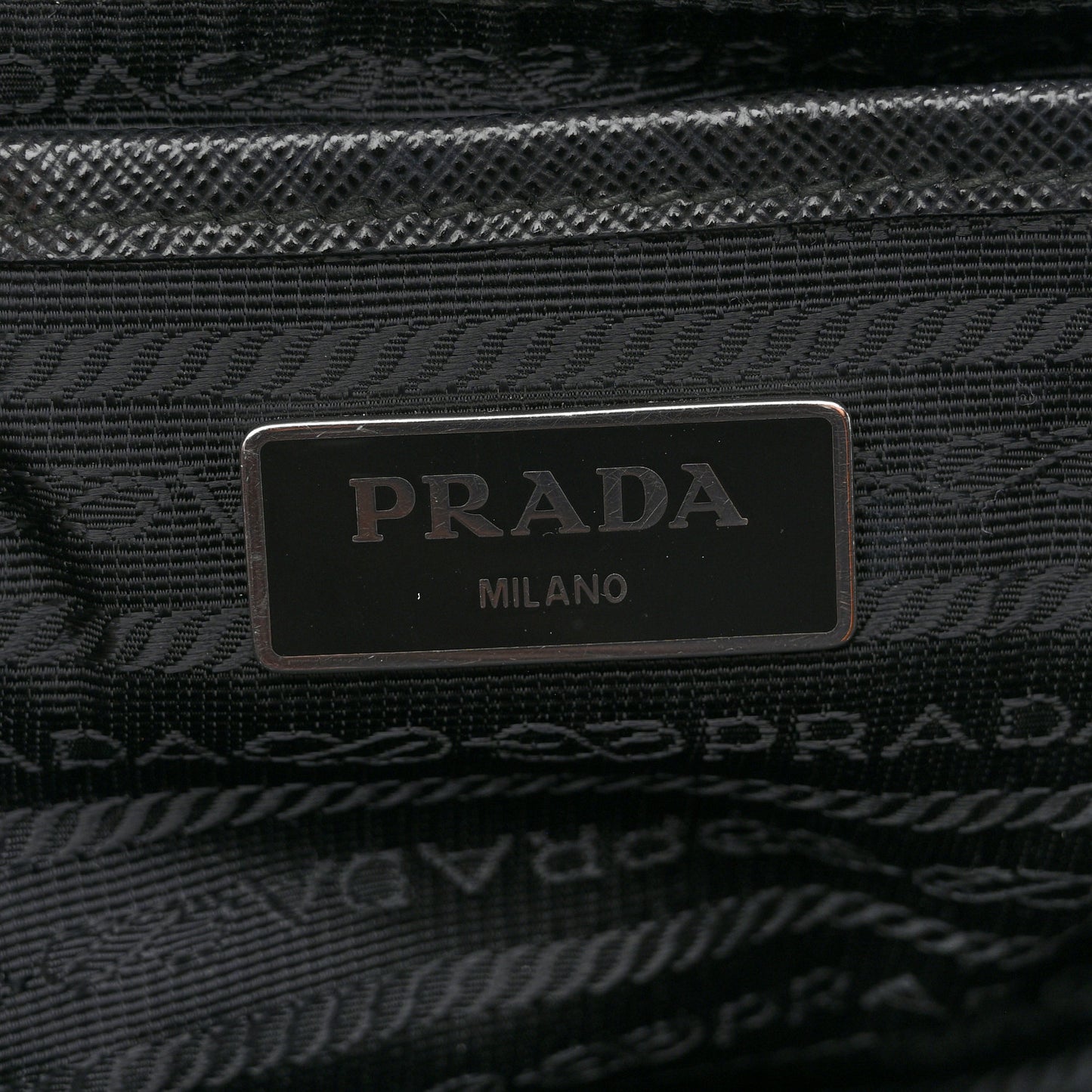 Re-Nylon Saffiano Medium Backpack Black