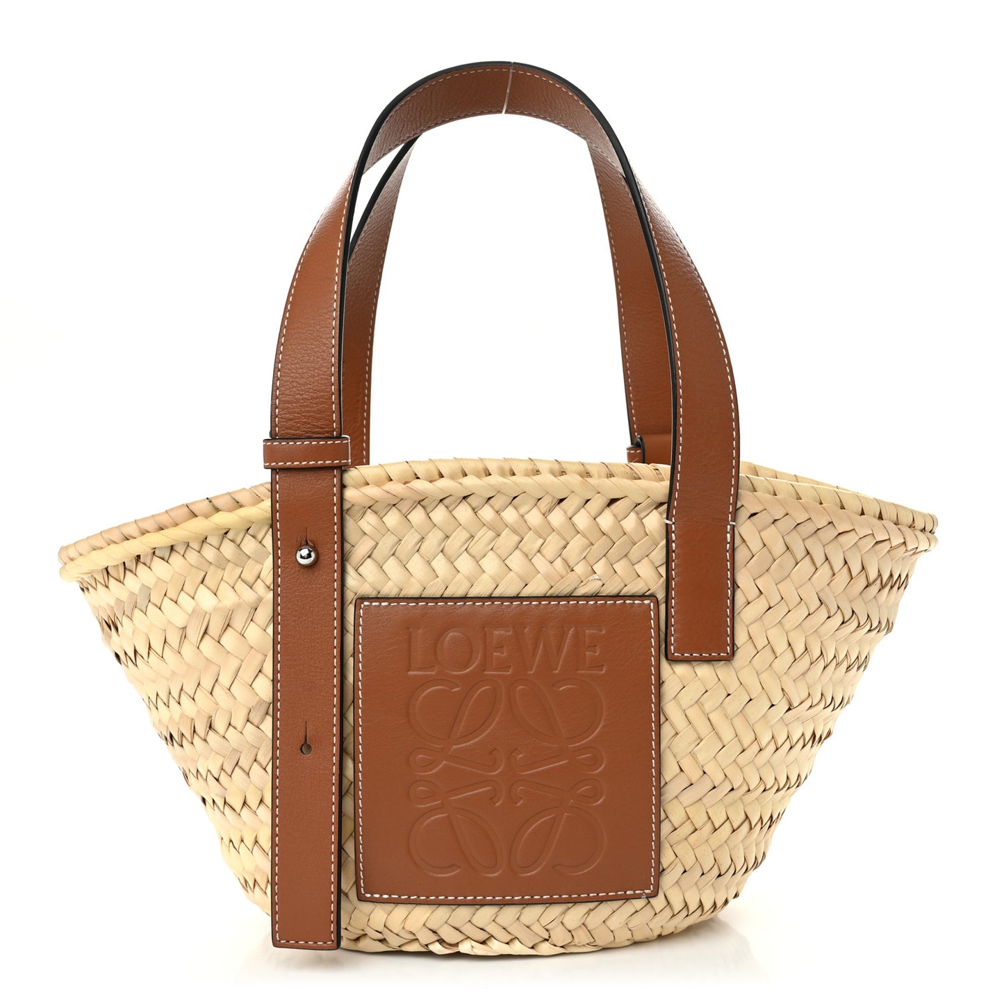 Raffia Small Basket Tote Bag Natural Tan