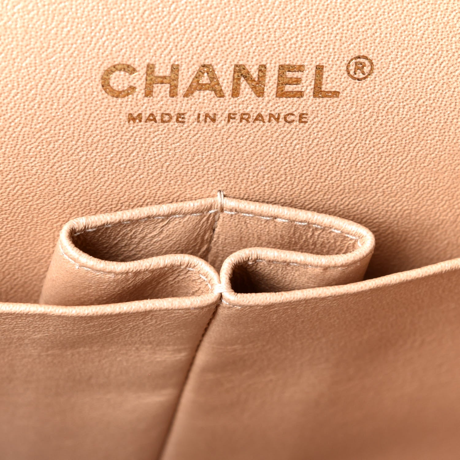 Chanel Iridescent Caviar Quilted Jumbo Double Flap Beige 6 of 10