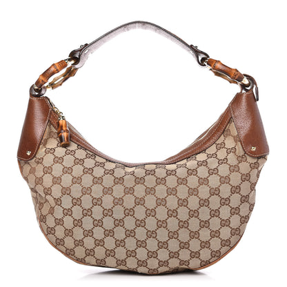 Gucci Monogram Bamboo Ring Hobo Brown 1 of 12