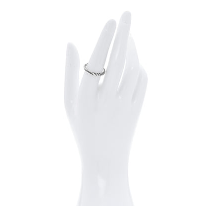 David Yurman Sterling Silver Cable Classics Band Ring 54 7 2 of 4