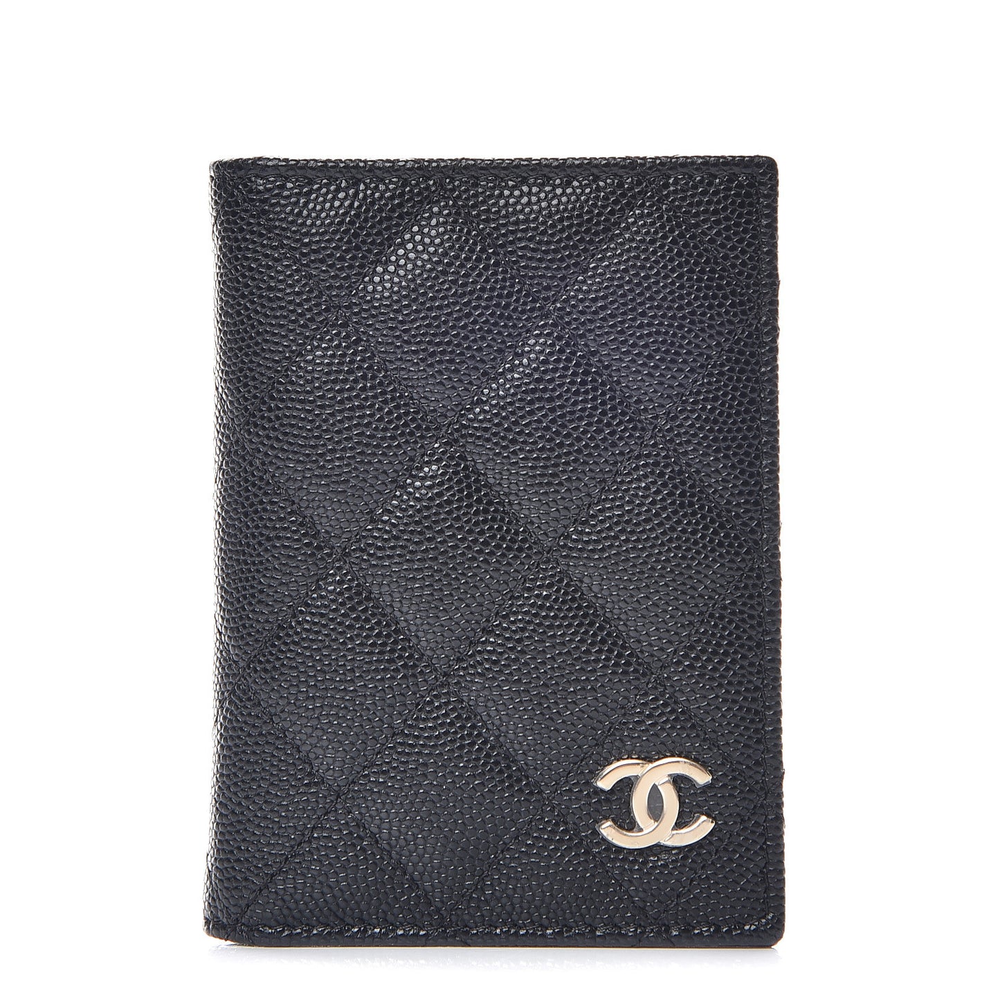Caviar Quilted Card Holder Wallet Black