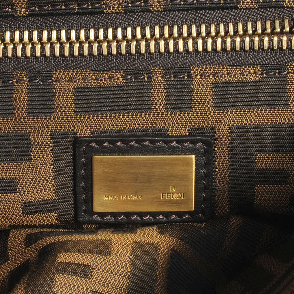 Goatskin Zucca Large Peekaboo Iconic Satchel Cuoio Tobacco Moro