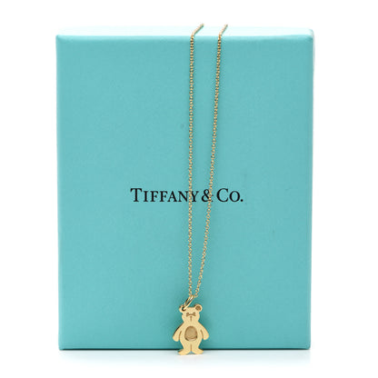 Tiffany 18K Yellow Gold Bear Hug Charm Necklace 7 of 7