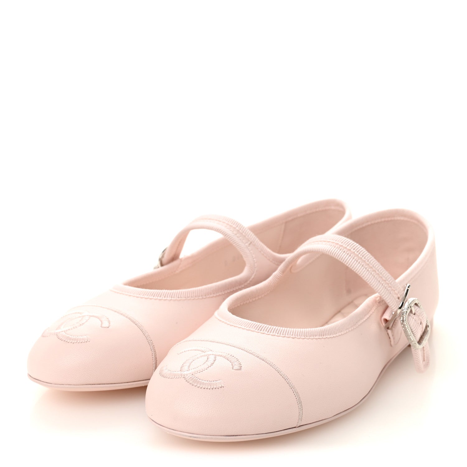 Chanel Lambskin Mary Jane Flats 39 Light Pink 4 of 10