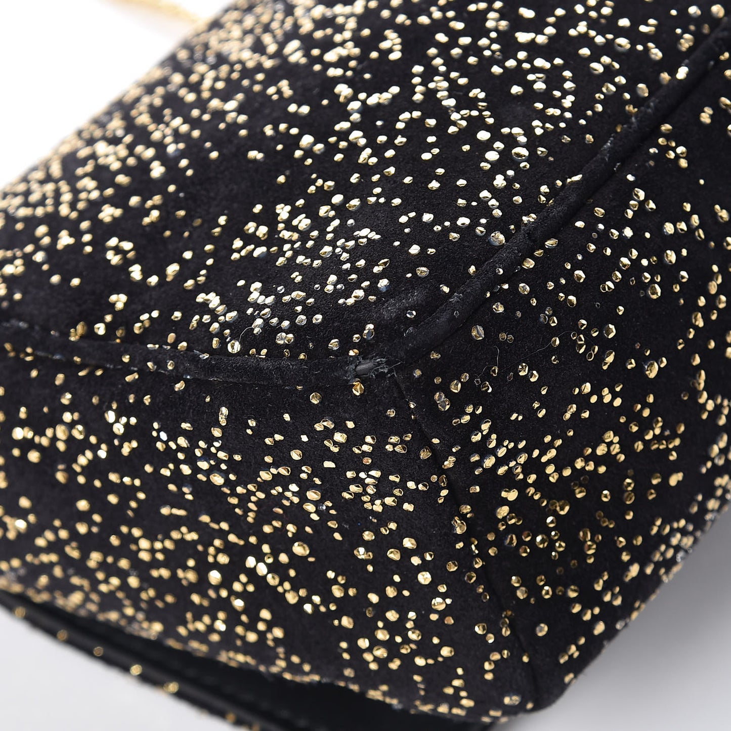 Glitter Mini Ruby Chain Crossbody Black