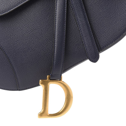 Christian Dior Grained Calfskin Saddle Bag Navy 11 of 11