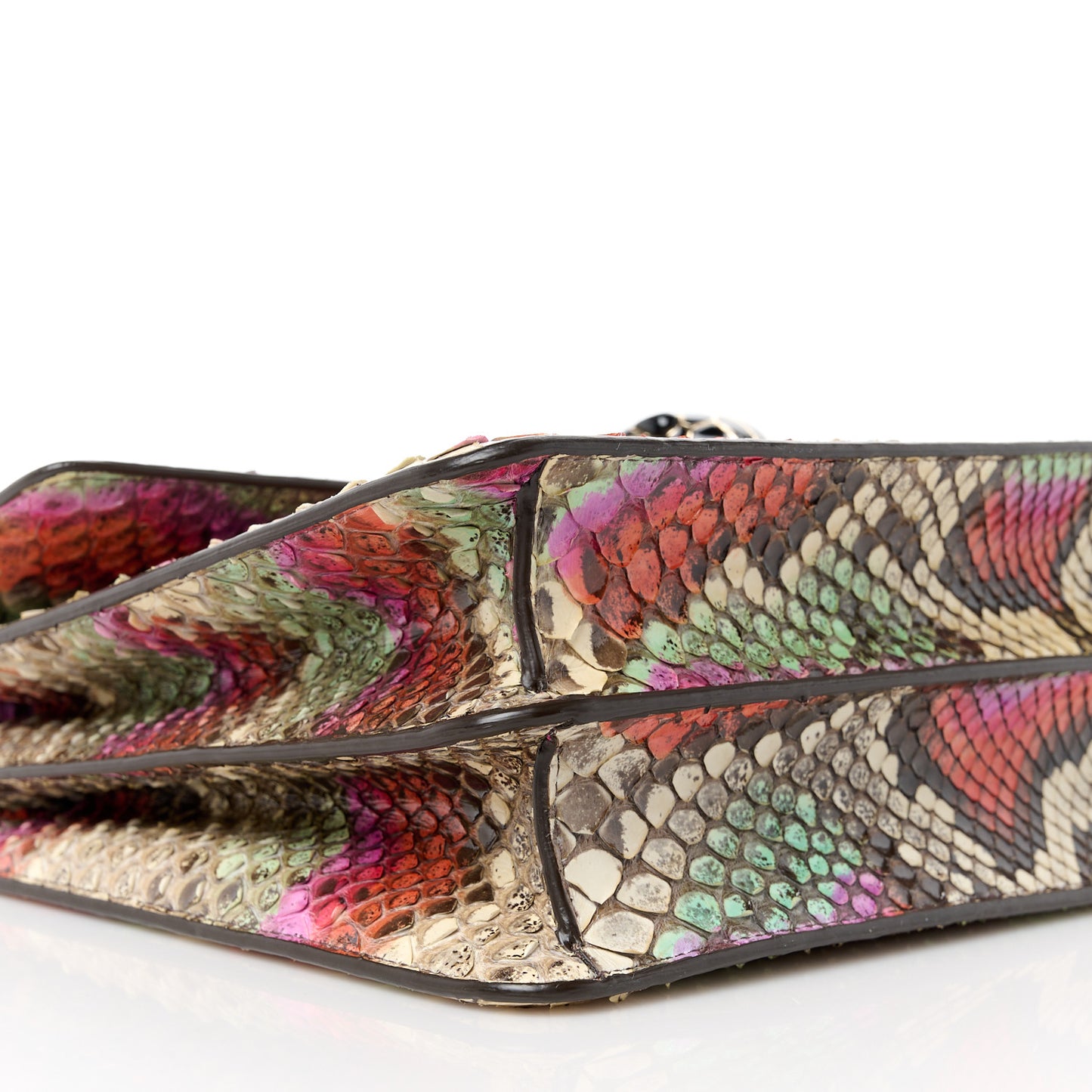 Elaphe Serpenti Forever Crossbody Bag Pink Multicolor