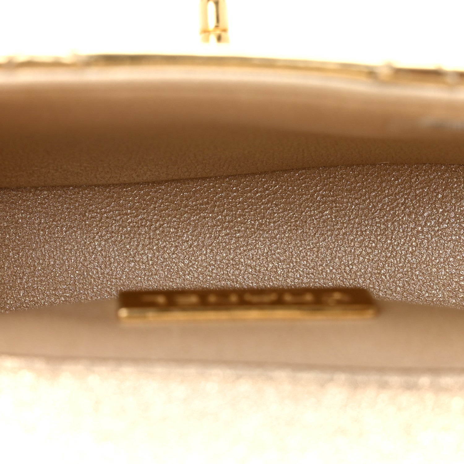Chanel Mirror Metallic Calfskin Quilted Mini Top Handle Flap Gold 5 of 11