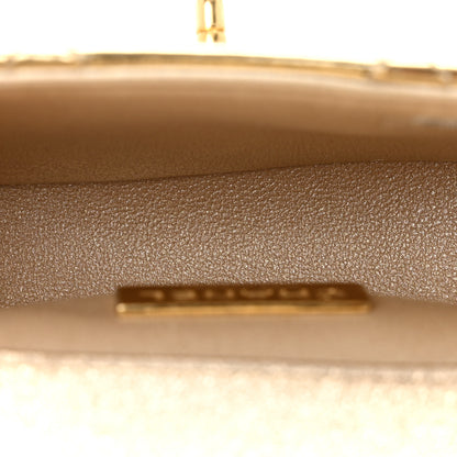 Chanel Mirror Metallic Calfskin Quilted Mini Top Handle Flap Gold 5 of 11