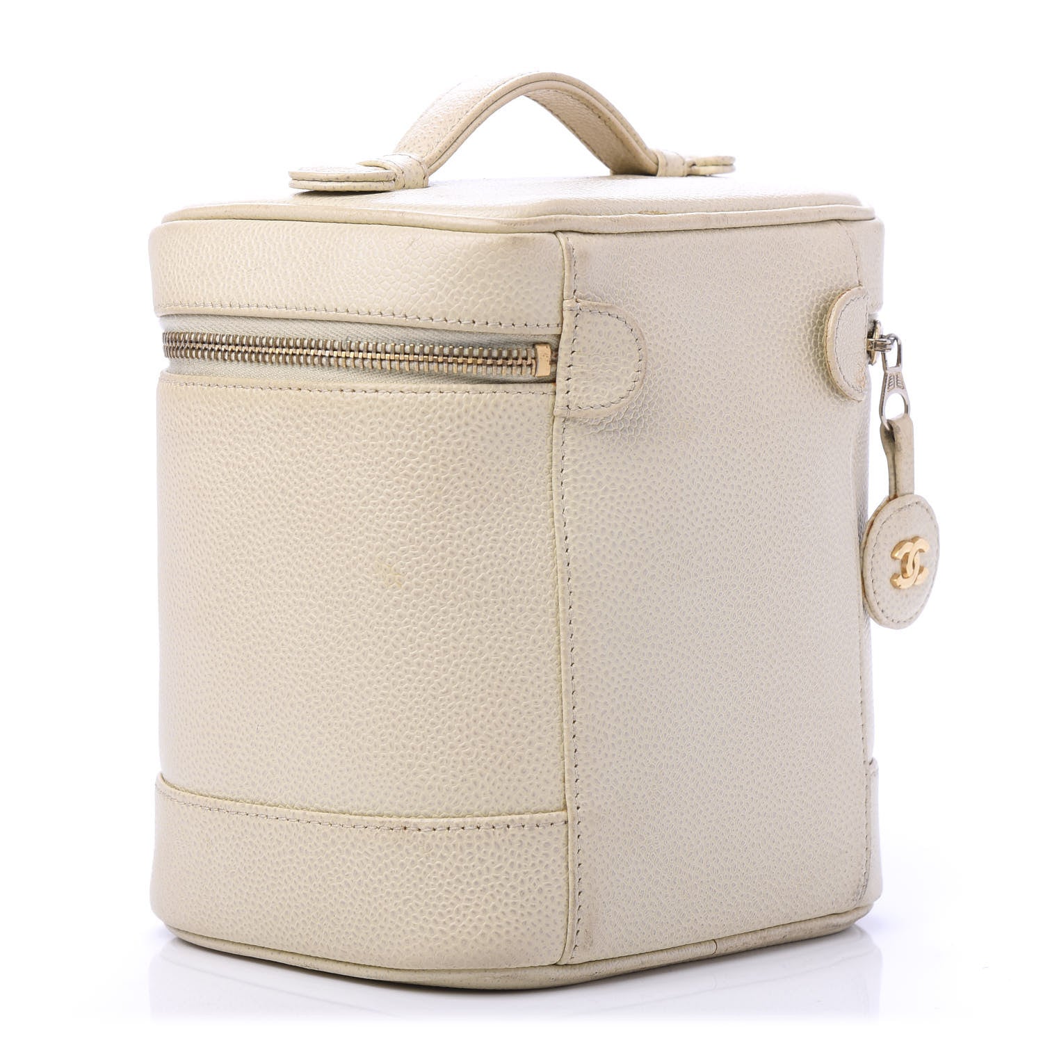 Chanel Caviar Cosmetic Vanity Bag Ivory 3 of 12