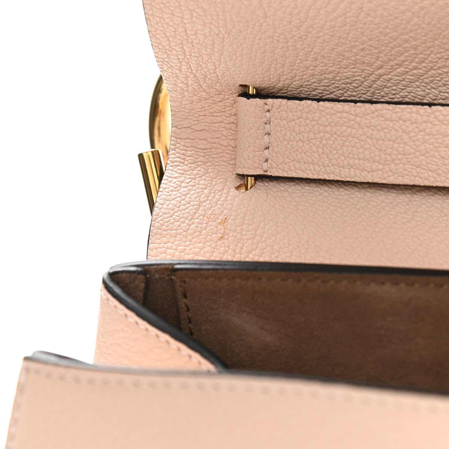 Chloe Grained Calfskin Lambskin Drew Shoulder Bag Biscotti Beige 6 of 11