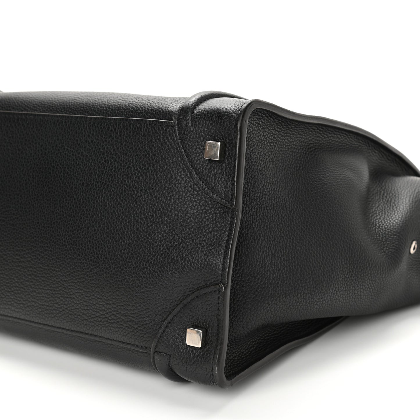 Drummed Calfskin Mini Luggage Black