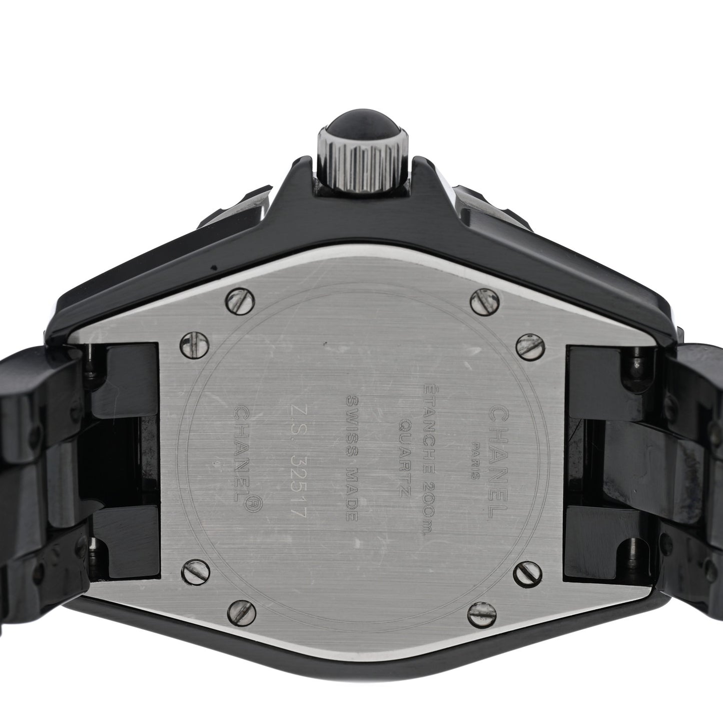 Stainless Steel Ceramic 33mm J12 Quartz Watch Black