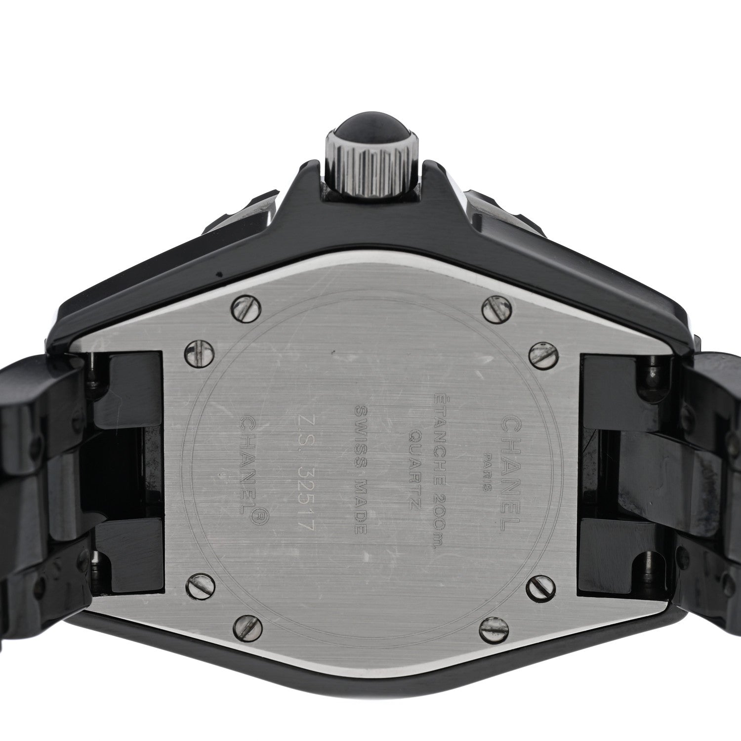 Chanel Stainless Steel Ceramic 33mm J12 Quartz Watch Black 4 of 5