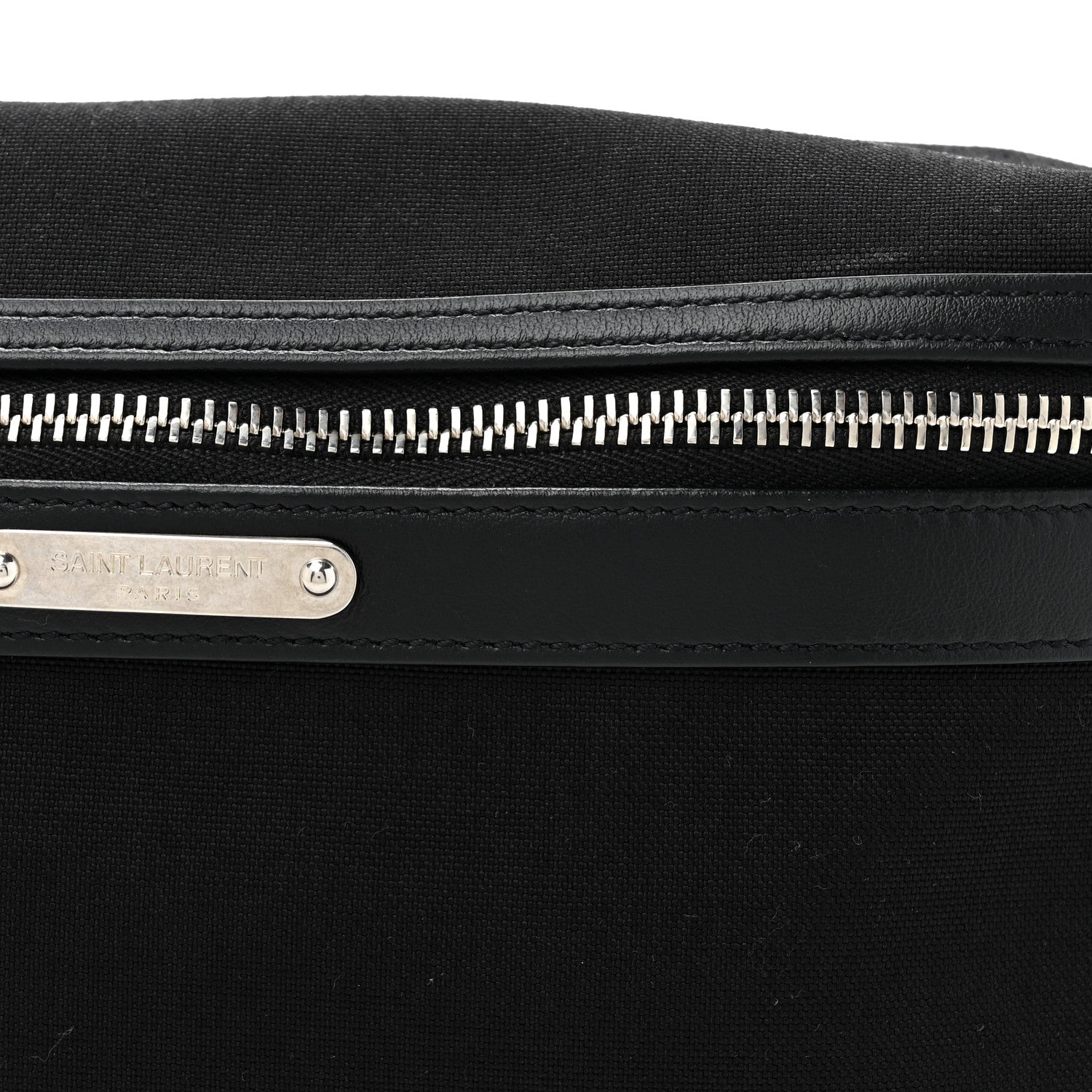 Saint Laurent Canvas Calfskin City Belt Bag Black 8 of 10