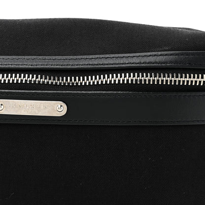 Saint Laurent Canvas Calfskin City Belt Bag Black 8 of 10