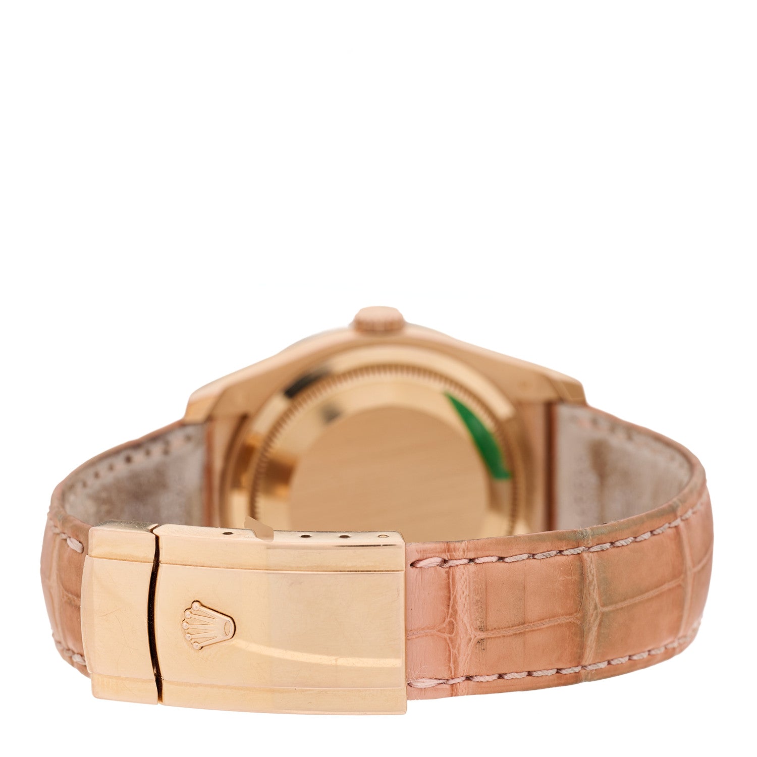 Rolex 18K Everose Gold Alligator Diamond 36mm Oyster Perpetual Datejust Watch Pink 116135 3 of 5