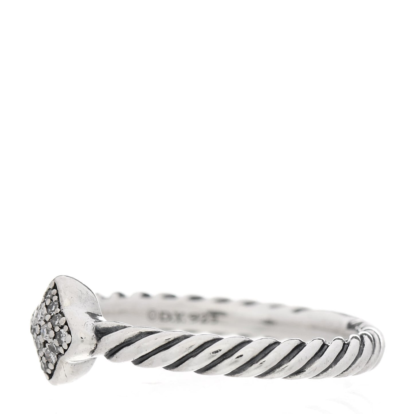 Sterling Silver Diamond Quatrefoil Ring 49 5
